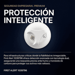 Detector de Humo Autónomo, No Requiere Panel, Con Botón para Silenciar, Sensor por Ionización