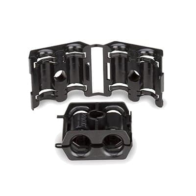 Sujetador Doble para Cable con Diámetro de 9 a 12 mm (0.35 a 0.47 Pulgadas). Paquete de 10 Piezas