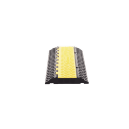 Protector de Cable de 3 Canales / Base de Goma y Tapa de Plástico / Tamaño del Canal 30x30mm / Capacidad de Carga 5 Toneladas / Longitud 90 cm / Ancho del Contorno 50 cm / Altura 4.5 cm / Color Amarillo-Negro / Material Hule