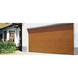 Puerta de Garage D/ Alta calidad / 18x7 pies / AISLADA / Estilo Americana / Imitacion Madera / Golden Oak / Linea Central .