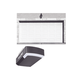 KIT COMPLETO Puerta D/ Garage 9x7 Pies / Cuadro Corto / Color blanco / Insulada / Incluye Motor FS1000APPRT / 1/2HP / Fuerte/Silencioso/Luz LED/Motor DC .