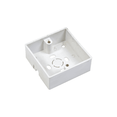 Caja plástica para instalación del botón PRO802B 86 x 86 mm