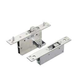 Cerradura eléctrica para puertas corredizas tipo gancho / apertura con llave ambos lados / Abierto en caso de falla/ IP65