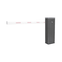 Barrera Vehicular Izquierda / Soporta Brazo de Hasta 5.5 m / Final de Carrera Ajustable por Programación / Movimiento Fluido / Diseño Elegante Color Gris / Con Corona Led Semaforizada 