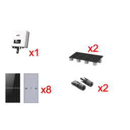 Kit Solar Interconexion 5kW 220Vca / Inversor AFORE / 8 Paneles de 640W / Montaje Incluido  