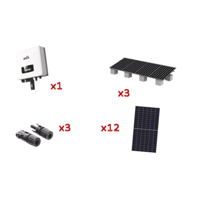 Kit Solar Interconexion  / 7kW  220Vca / Inversor AFORE / Montaje Incluido  