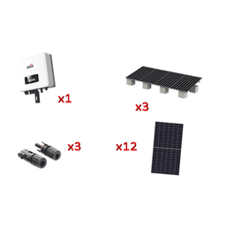 Kit Solar Interconexion  / 7kW  220Vca / Inversor AFORE / Montaje Incluido  