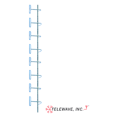 Antena Base VHF / 138-174 MHz / 8 Dipolos / 7-12 dBd / 500W / 10.33x0.91 m (33.9x3 ft)