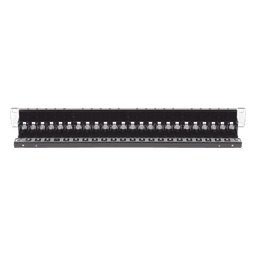 Patch Panel Z-Max de 24 Puertos, Blindado, Precargado con Jacks Categoría 6A, Plano, 1UR