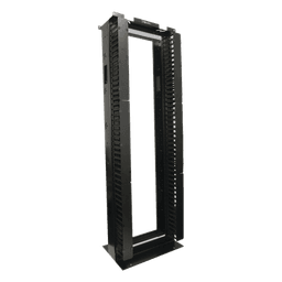 Rack de Aluminio System de 7ft x 19in, 45UR, Con organizadores verticales, conexión de tierra y accesorios de montaje