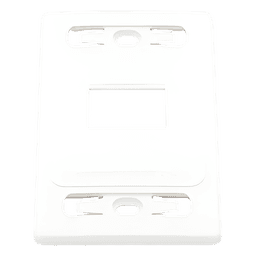 Placa de Pared Modular MAX, de 2 Salidas, Color Blanco, Versión Bulk (Sin Empaque Individual)