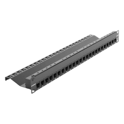 Patch Panel UTP Z-MAX de 24 Puertos, Precargado con Jacks Categoría 6, Plano, 1UR