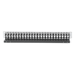 Patch Panel / 48 Puertos / Cat 6A Blindado / Plano / 1UR / Acero 18 Gauge