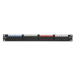 Patch Panel UTP HD6 de 24 Puertos, Precargado con Jacks Categoría 6, Plano, 1UR