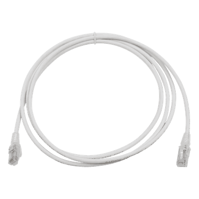 Patch Cord MC6 Modular Cat6 UTP, CM/LS0H, 2.13 Metros (7 Pies), Color Blanco, Versión Bulk (Sin Empaque Individual)