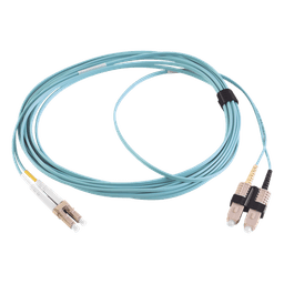 Jumper de Fibra Óptica Multimodo 50/125 XGLO OM3, LC-SC Duplex, OFNR, Color Aqua, 5 Metros (16.40 Pies)