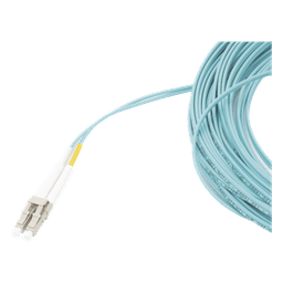 Jumper de Fibra Óptica Multimodo 50/125 XGLO OM3, LC-LC Duplex, OFNR, Color Aqua, 15 Metros (49.21 Pies)