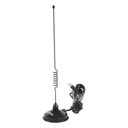 Antena Móvil / Banda Ancha 800-896 MHz / Ganancia 3.2 dB / Potencia 10 W / Cable RG-58 3.7 m (12.1 ft) / Montaje Magnético 8 Polos / Conector TNC Macho