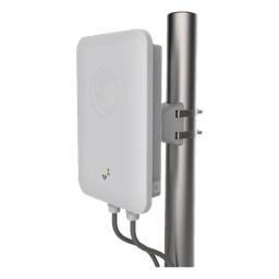 Access Point WiFi cnPilot e501S para exterior, IP67 grado industrial, Filtros para coexistencia con redes LTE, doble banda, antena sectorial 90-120 grados y puerto PoE secundario