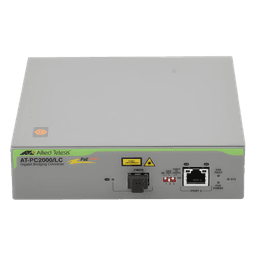 Convertidor de medios Gigabit Ethernet PoE+ a fibra óptica, conector LC, multimodo (MMF), distancia hasta 550 m
