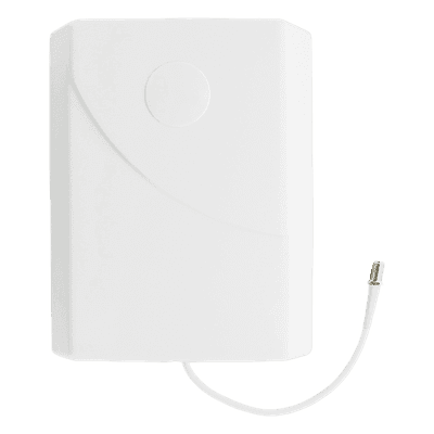 Antena Tipo Panel de Montaje en Pared, Multibanda 700-960 MHZ/ 1710-2170 MHz, 75 Ohm, conector F hembra.