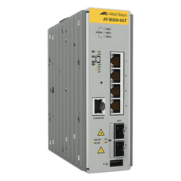 Switch Industrial Administrable Capa 2 / 4 Puertos Gigabit + 2 SFP / 8.93 Mpps / -40°C a 75°C / 12-48 VDC / 1.8 x 6.3 x 5.3 in