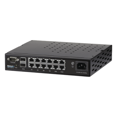 Switch WISP PoE Administrable de 14 puertos (12 PoE Gigabit + 2 SFP) 250W, entrada de 110-120 Vca y 210-230 Vca