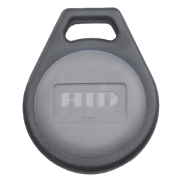 Llavero de Proximidad / 125 kHz / 31.75 x 39.4 mm / Formato Corporate 1000 y Elite / Negro con Gris