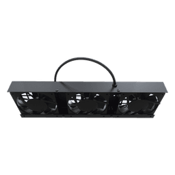 Kit de 3 Ventiladores 110 Vca (12 x 12 cm) con Clavija para Gabinete de Piso