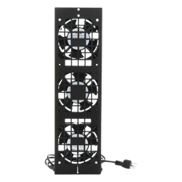 Kit de 3 Ventiladores 110 Vca (12 x 12 cm) con Clavija para Gabinete de Piso