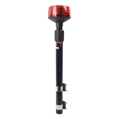 Luz Telescópica LED / 9 LED de 3W / 25 Patrones de Destello / 10-30 VCC / 3A Máx / 64-104 cm (2.1-3.4 ft) / Resistente a Vibraciones