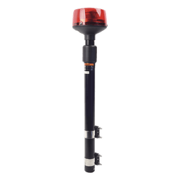 Luz Telescópica LED / 9 LED de 3W / 25 Patrones de Destello / 10-30 VCC / 3A Máx / 64-104 cm (2.1-3.4 ft) / Resistente a Vibraciones