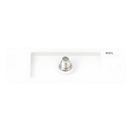 Toma de Pared Coaxial / Conector Tipo F / 75 Ohm / Estilo Designer / Blanco Brillante