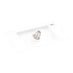Toma de Pared Coaxial / Conector Tipo F / 75 Ohm / Estilo Designer / Blanco Brillante