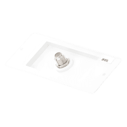 Toma de Pared Coaxial / Conector Tipo F / 75 Ohm / Estilo Designer / Blanco Brillante