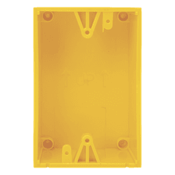 Caja de Montaje Superficial / Policarbonato Resistente / Perfil Bajo 1.5 pulgadas (38 mm) / Compatible con Botones de Emergencia / Activación Tipos 2, 5, 6, 7, 8 y 9