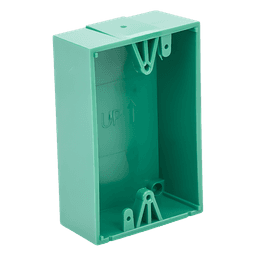 Caja trasera de montaje color verde para estaciones de parada STOPPER