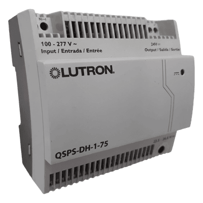 Fuente de alimentación de 24 V CC y 2.5 A para enlace QS, alimenta hasta 75 unidades de consumo (PDU), entrada 100-277 V~, montaje en riel DIN de 35 mm o en superficie
