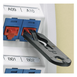 Kit de 10 Dispositivos para Bloquear Puertos Jack RJ45, Color Negro, Incluye Llave de Extracción