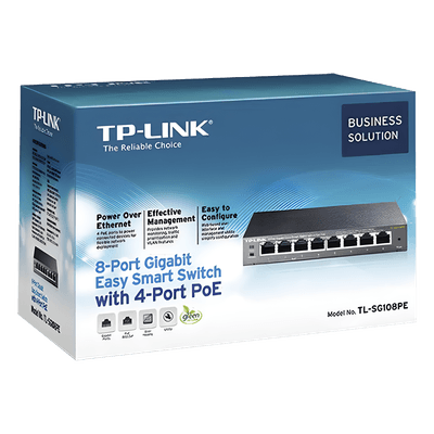 Easy Smart Switch PoE JetStream , 8 puertos 10/100/1000 Mbps  55 W