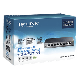 Easy Smart Switch PoE JetStream , 8 puertos 10/100/1000 Mbps  55 W