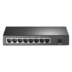 Switch Gigabit PoE+ no administrable de 8 puertos 10/100/1000 Mbps, solo 4 puertos PoE, para escritorio