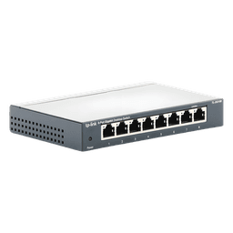 Switch Gigabit no administrable de 8 puertos 10/100/1000 Mbps 