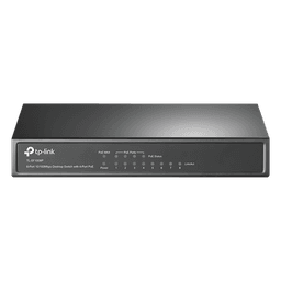 Switch PoE+ No Administrable / De Escritorio 8 puertos 10/100 Mbps / 4 puertos PoE af/at Inteligente / Presupuesto 66 W / Hasta 250 metros