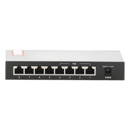 Switch PoE+ No Administrable / De Escritorio 8 puertos 10/100 Mbps / 4 puertos PoE af/at Inteligente / Presupuesto 66 W / Hasta 250 metros