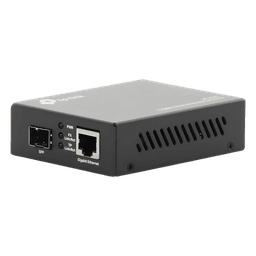 Convertidor Fibra Óptica Monomodo o Multimodo / 1 Puerto SFP 1000 Mbps / 1 Puerto RJ45 10/100/1000 Mbps / Plug and Play 