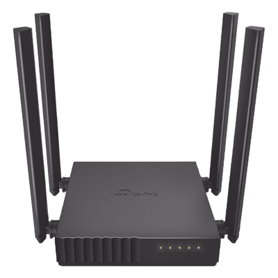 Router Inalámbrico doble banda AC, 2.4 GHz y 5 GHz Hasta 1200 Mbps, 4 antenas externas omnidireccional, 4 Puertos LAN 10/100 Mbps, 1 Puerto WAN 10/100 Mbps, Versión 6