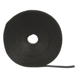 Rollo de Cinta de Contacto / 75 Pies (22.9 m) / 19.1 mm Ancho / Nylon Negro