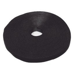 Rollo de Cinta de Contacto / 75 Pies (22.9 m) / 19.1 mm Ancho / Nylon Negro