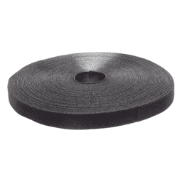 Rollo de Cinta de Contacto / 75 Pies (22.9 m) / 19.1 mm Ancho / Nylon Negro